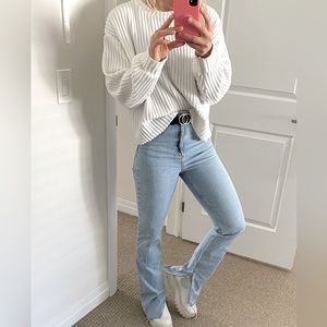 Zara super high waisted split hem jeans size 4